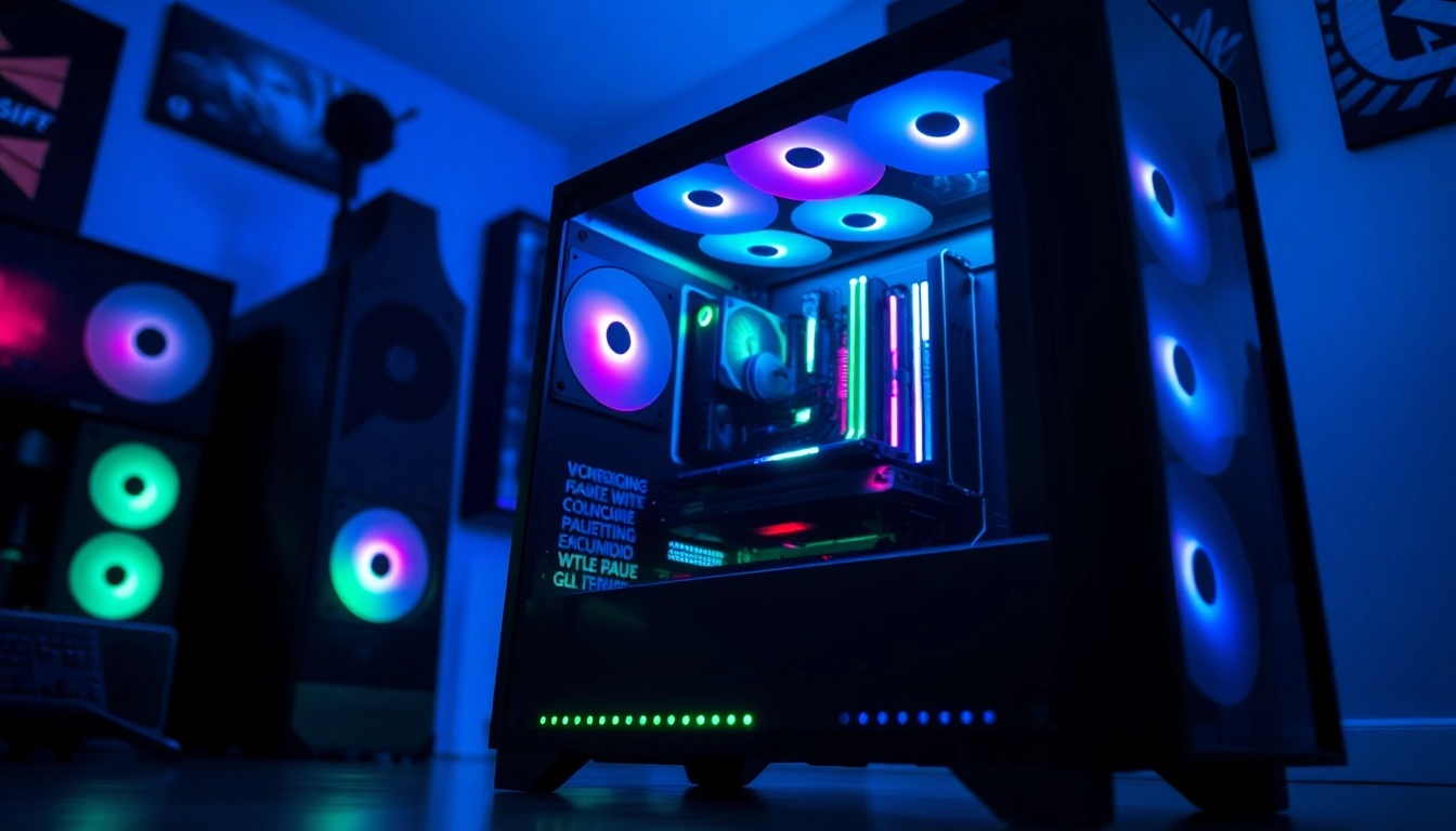 Showcase of a high-quality PC CASE Manufacturer product featuring vibrant RGB lighting and sleek design.