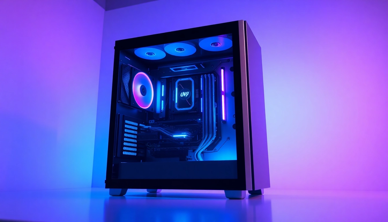 Showcase a premium PC CASE Manufacturer's stylish tempered glass PC case with advanced RGB lighting.