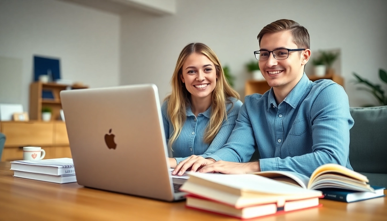 Join dedicated learners pursuing online university degrees from UK universities in a bright home office.
