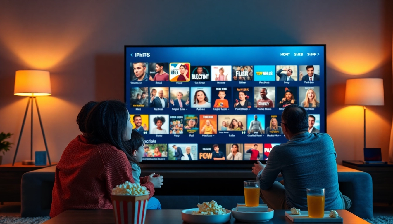 Experience a free trial IPTV subscription with a family enjoying high-quality streaming content at home.