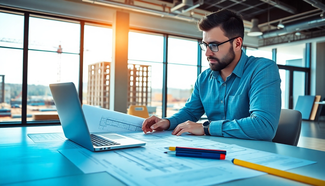 Explore nvq level 6 construction site management answers through a construction site manager analyzing project plans.
