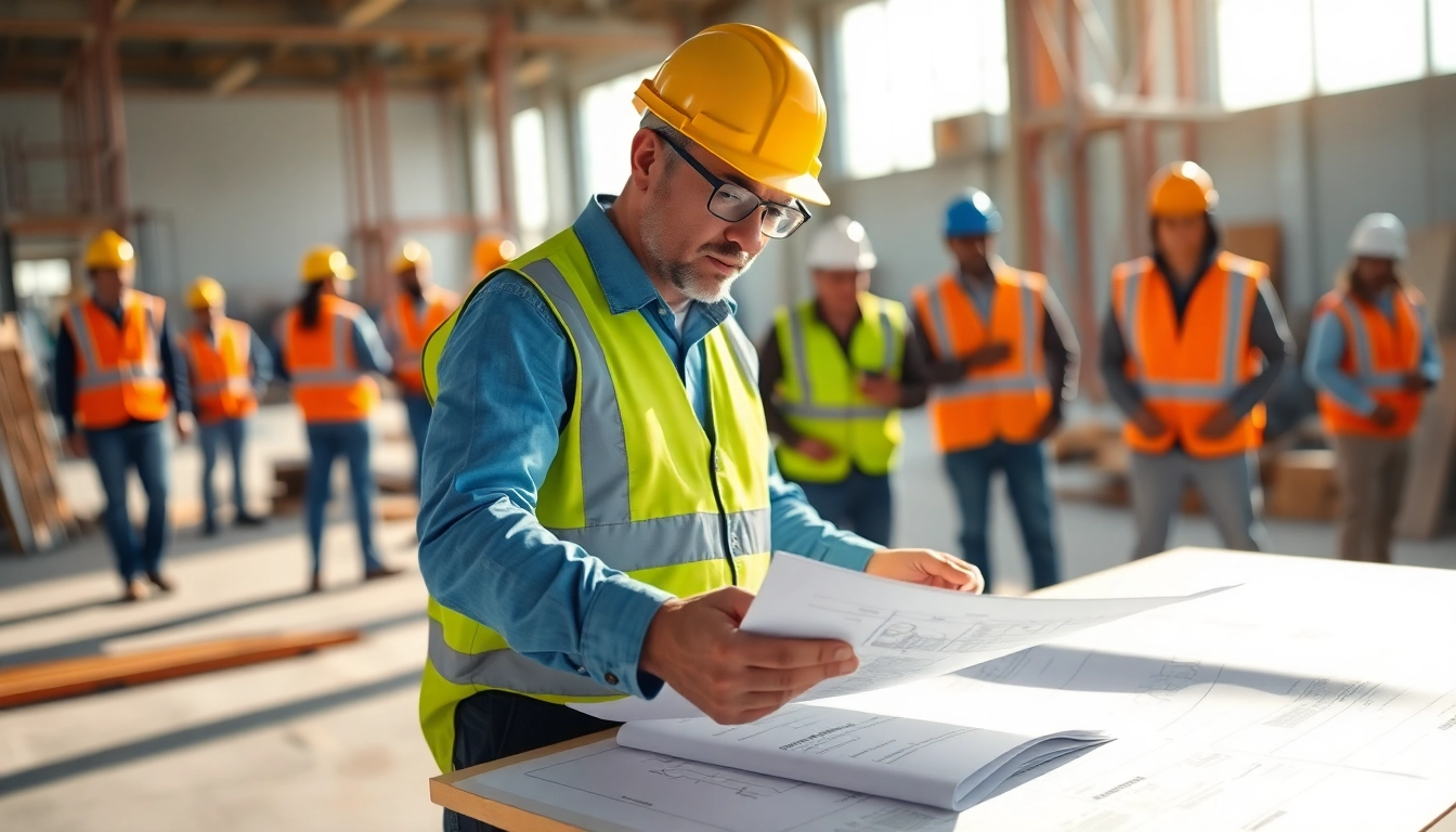 Review NVQ Level 4 Construction site supervision answers with a supervisor and team on site.