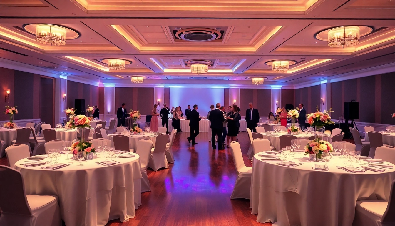 Captivating event space featuring elegant decor and vibrant atmosphere for special occasions.