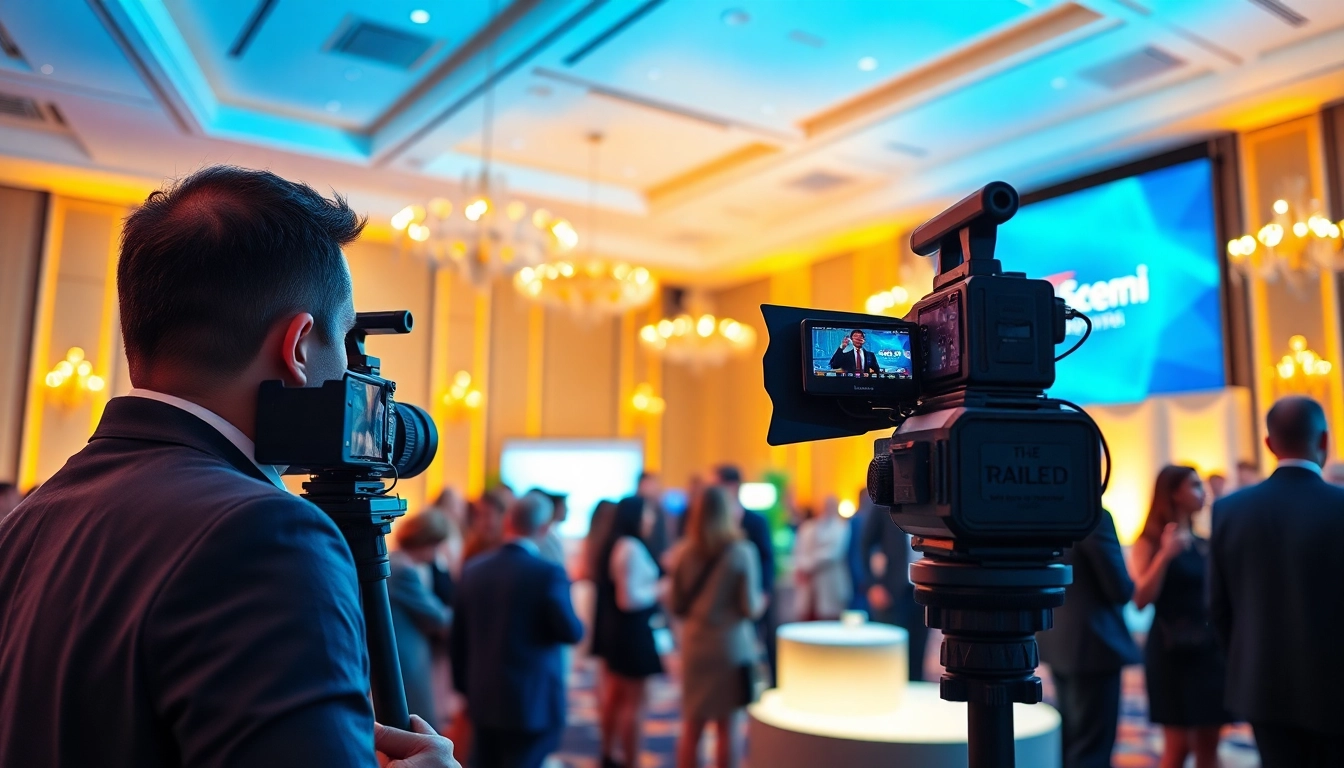 Capture exciting Miami Corporate Event Videography Photography featuring professionals networking at a vibrant venue.