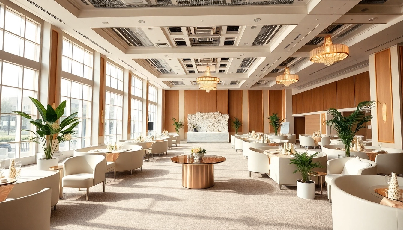 Host an event at the elegant city venue event center with adaptable spaces and stylish decor.