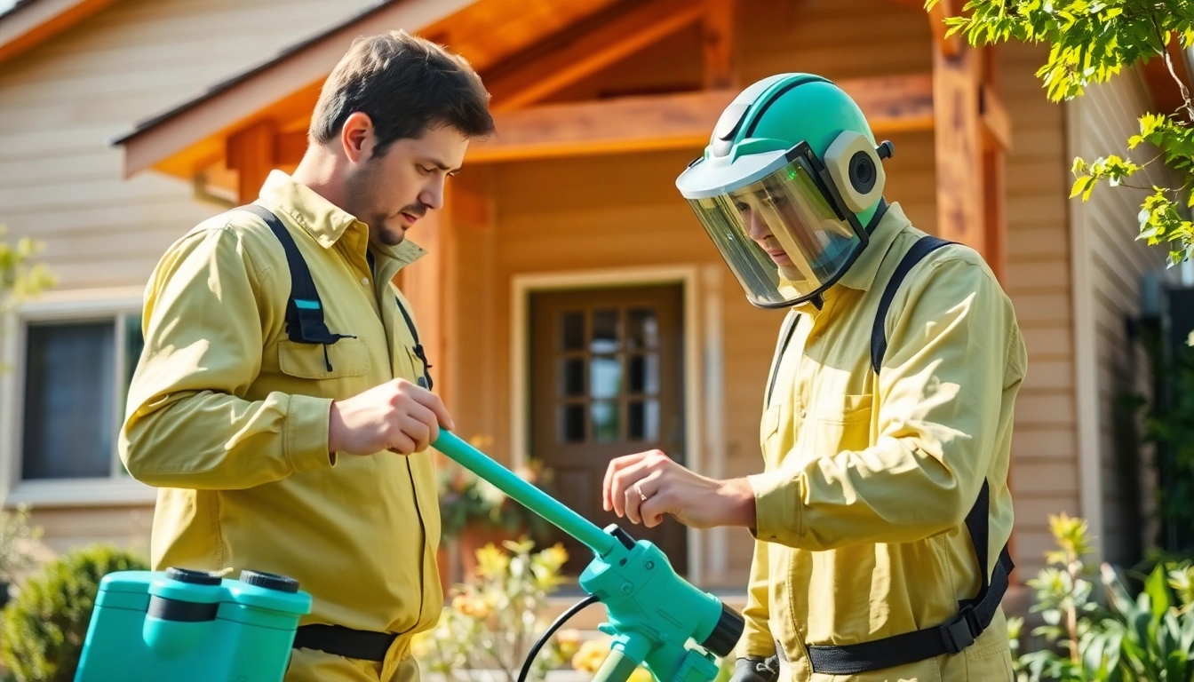 Apply effective termite treatments by a professional technician in a residential setting.