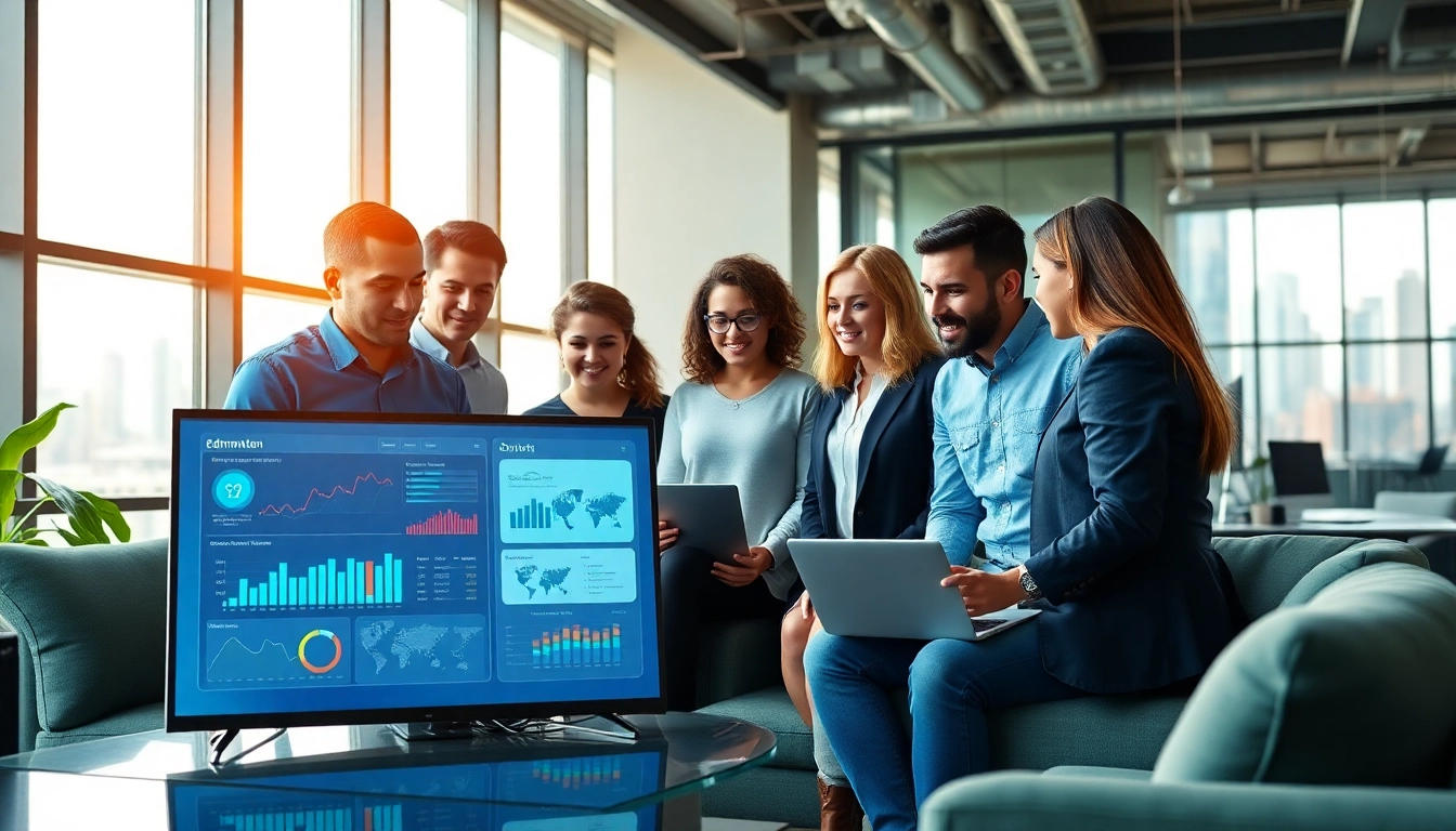 Boost your edmonton social media marketing with a professional team in a modern office.