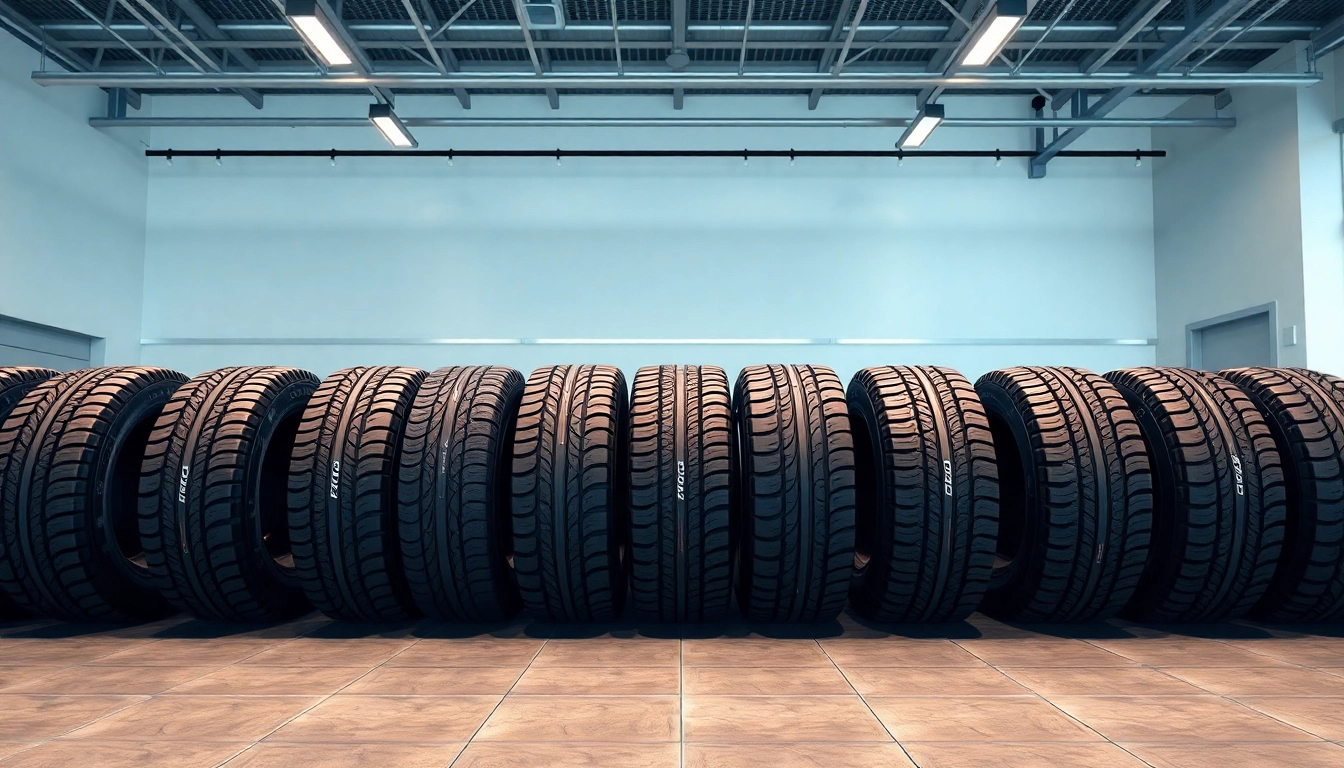 Showcasing high-quality General tires displayed prominently in a modern setting.
