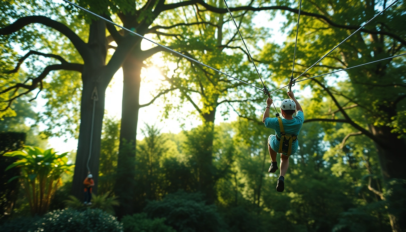 Children enjoying a thrilling GARDEN ZIP WIRE KIT in a lush backyard environment.