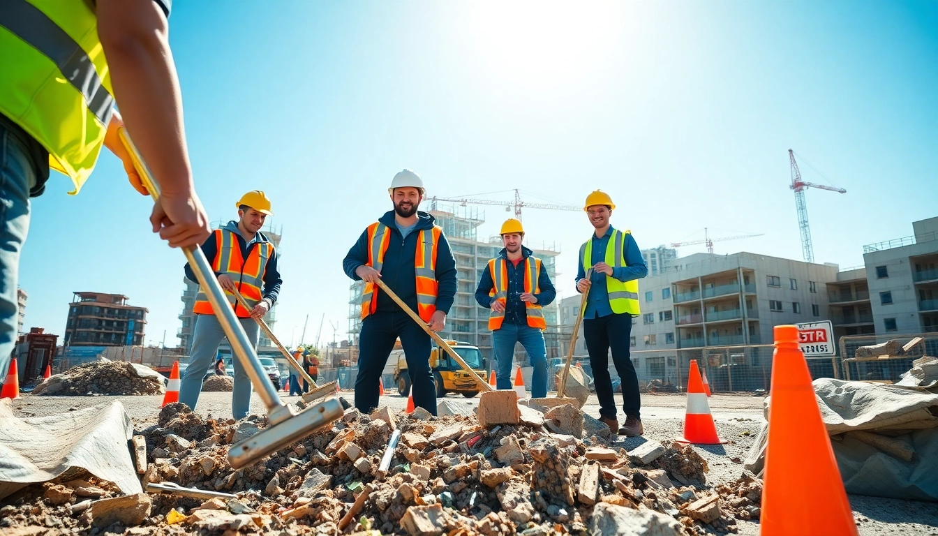 Efficient team conducting Builder Rubbish Removal Services on a construction site