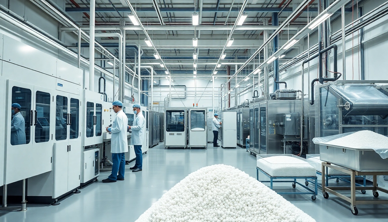 Explore the cellulose ether factory showcasing advanced machinery and clean working conditions.