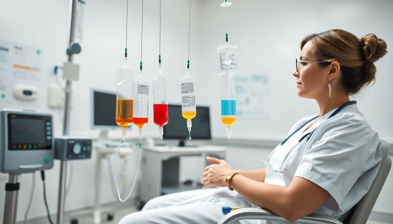 Administering intravenous drip while ensuring the patient’s comfort and care in a clinical setting.