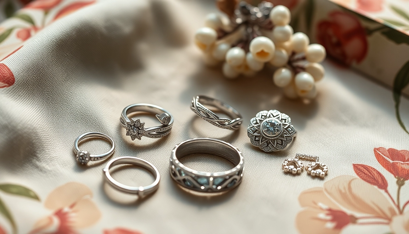 Admire exquisite silver jewelry featuring detailed craftsmanship and classic design.