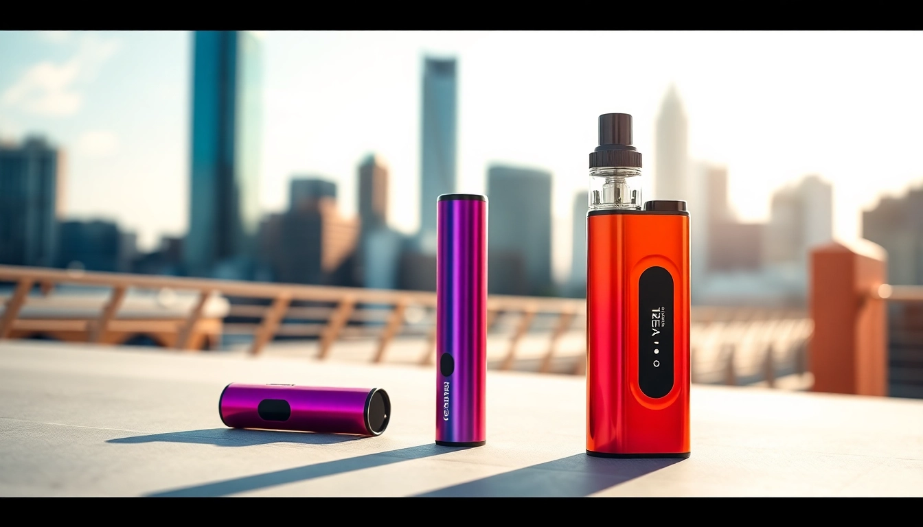 NEXA Ultra 50000 Puffs disposable vape showcased in a city setting with vibrant colors.
