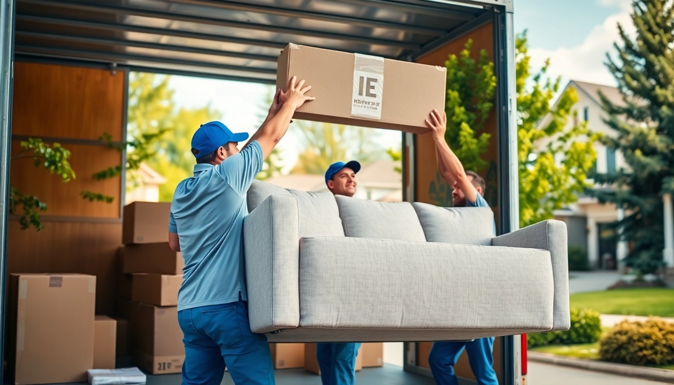 Movers Calgary team efficiently packing a family's belongings in preparation for moving day.