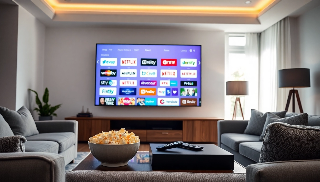 Comprando Listas IPTV en un ambiente moderno de entretenimiento en casa.