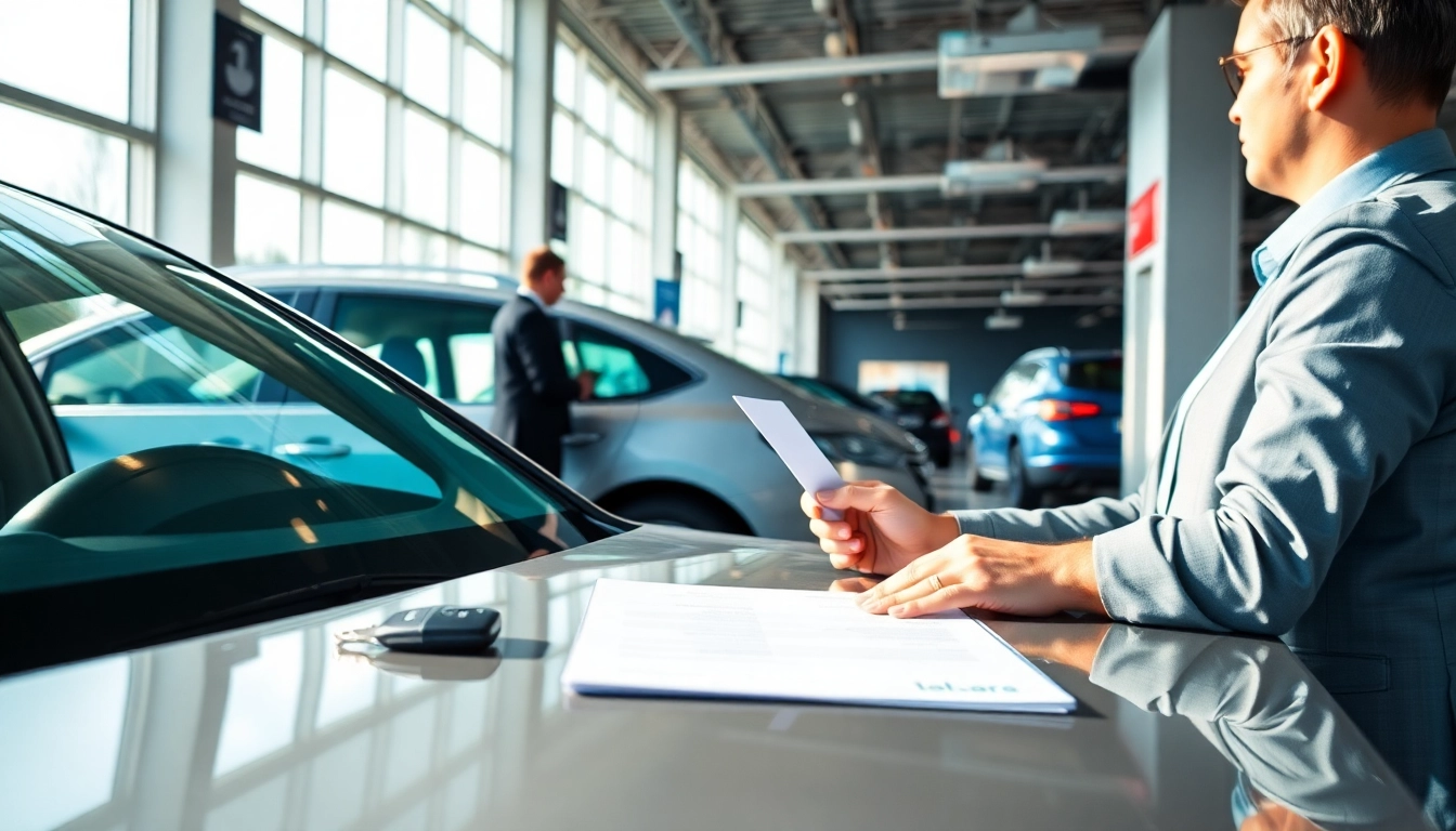 Skup samochodów Warszawa - Car dealership transaction with bright and welcoming atmosphere.