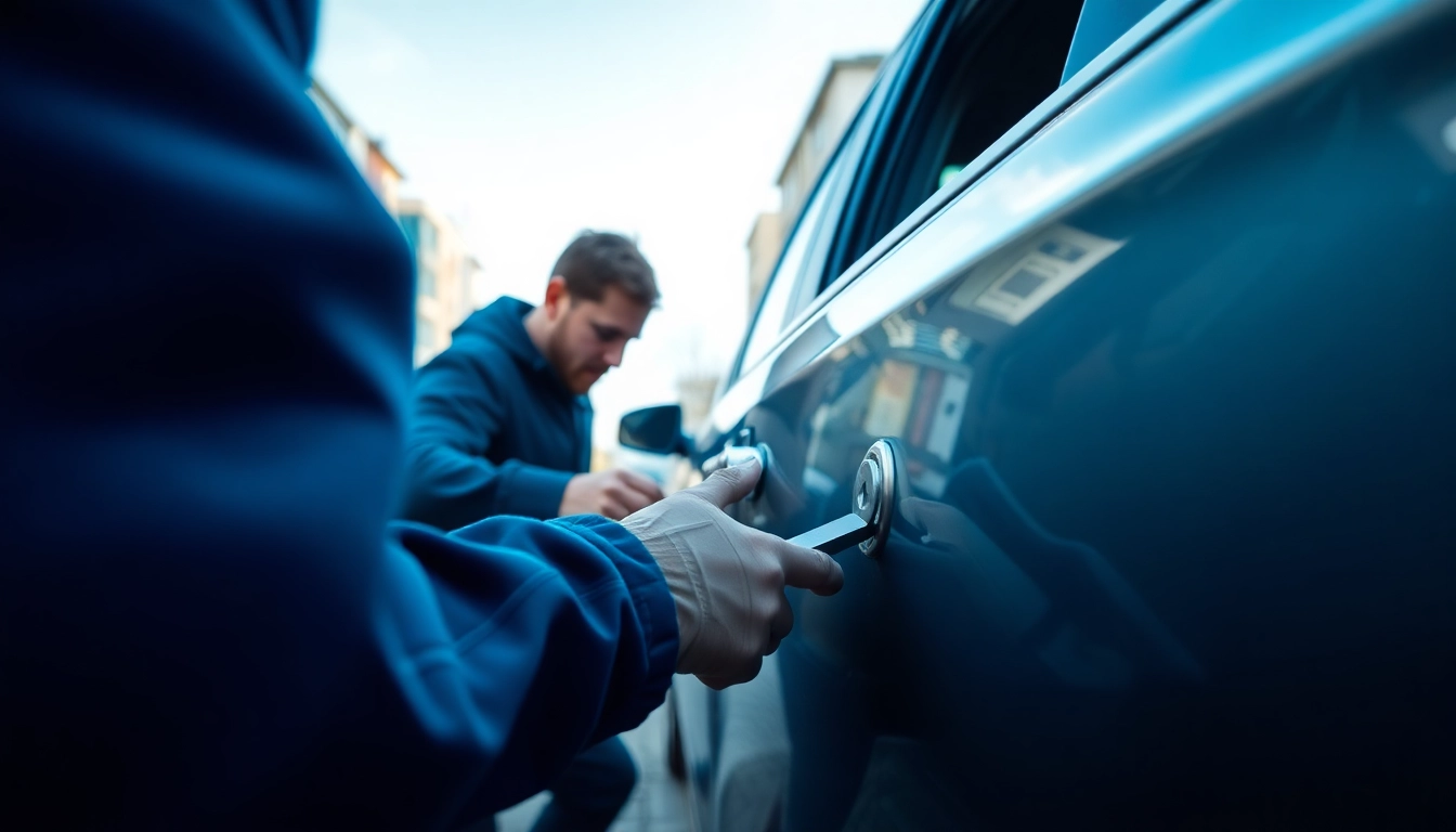 Usługa awaryjnego otwierania Tychy - profesjonalny ślusarz otwierający auto